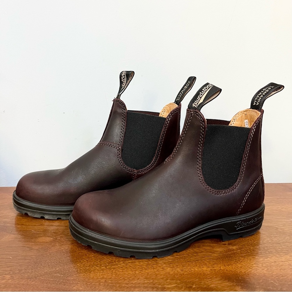 Blundstone dark brown oxblood leather Chelsea boots - Picture 7 of 9